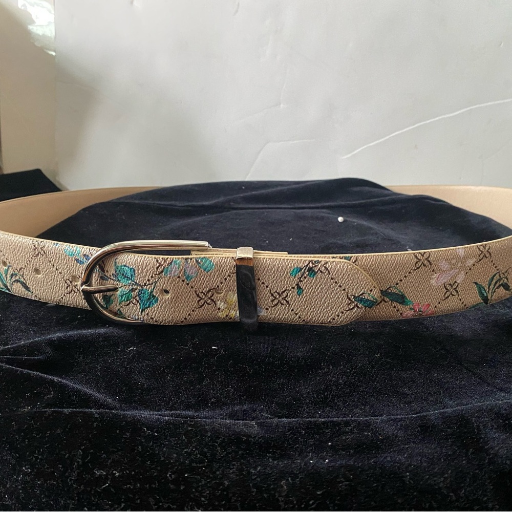 Nine West Floral Beige Women's Belt